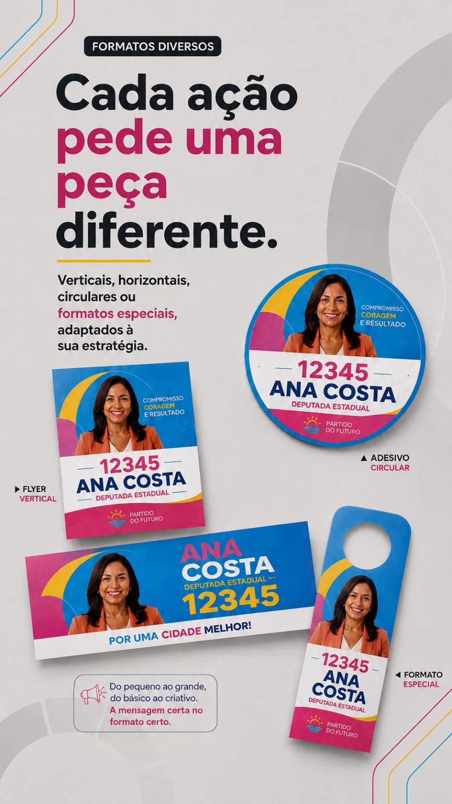 Materiais gráficos para campanha eleitoral: escolha o formato certo para cada ação
